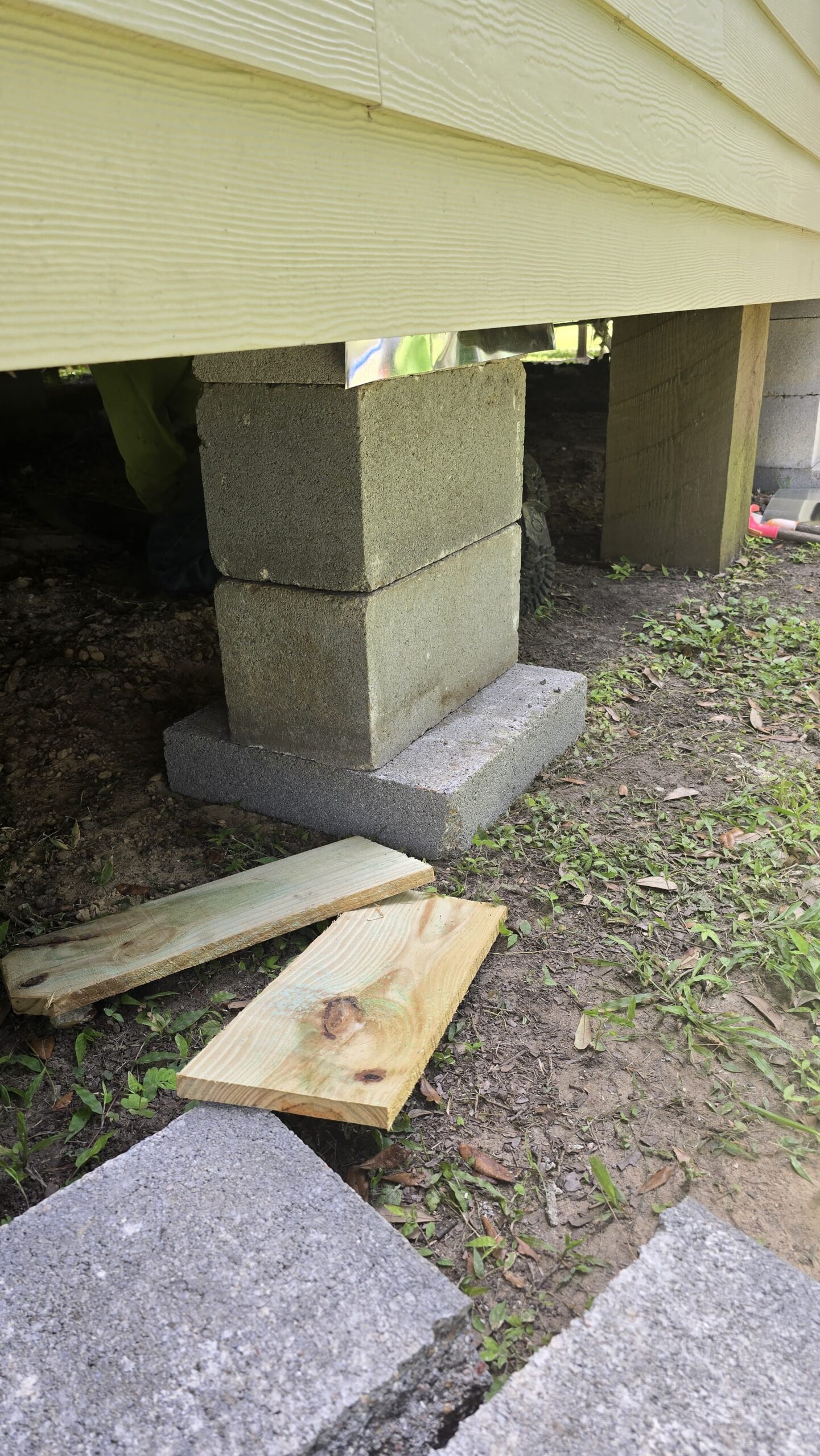 finished home foundation